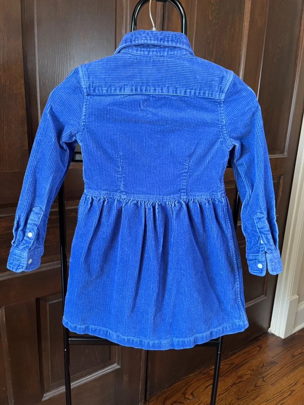 Polo Ralph Lauren Girl's Size 7 Wide Wale Corduroy Dress Periwinkle Blue